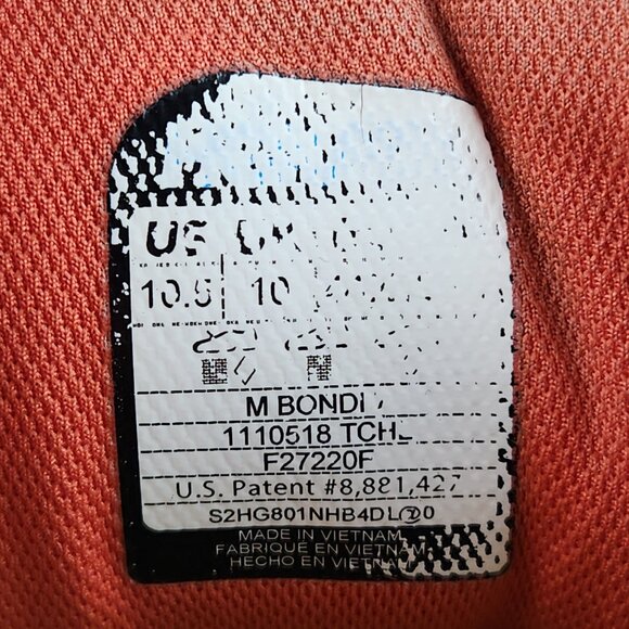 Hoka One One Bondi 7 Men's Sz 10.5 Dark Gray Gym Train Walk Running Sneaker Shoe - Picture 10 of 10